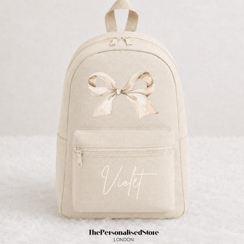 Personalised Backpack with Bow Design