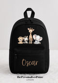 Personalised Beige Safari Animal Backpack