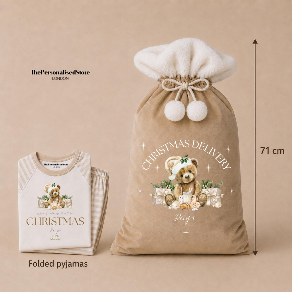 Personalised Christmas Sack & Matching Pyjamas