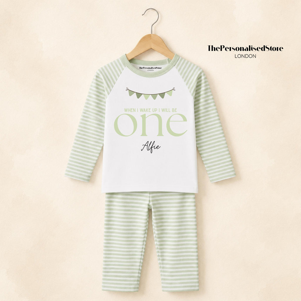 Personalised Sage Green Themed Birthday Pyjamas