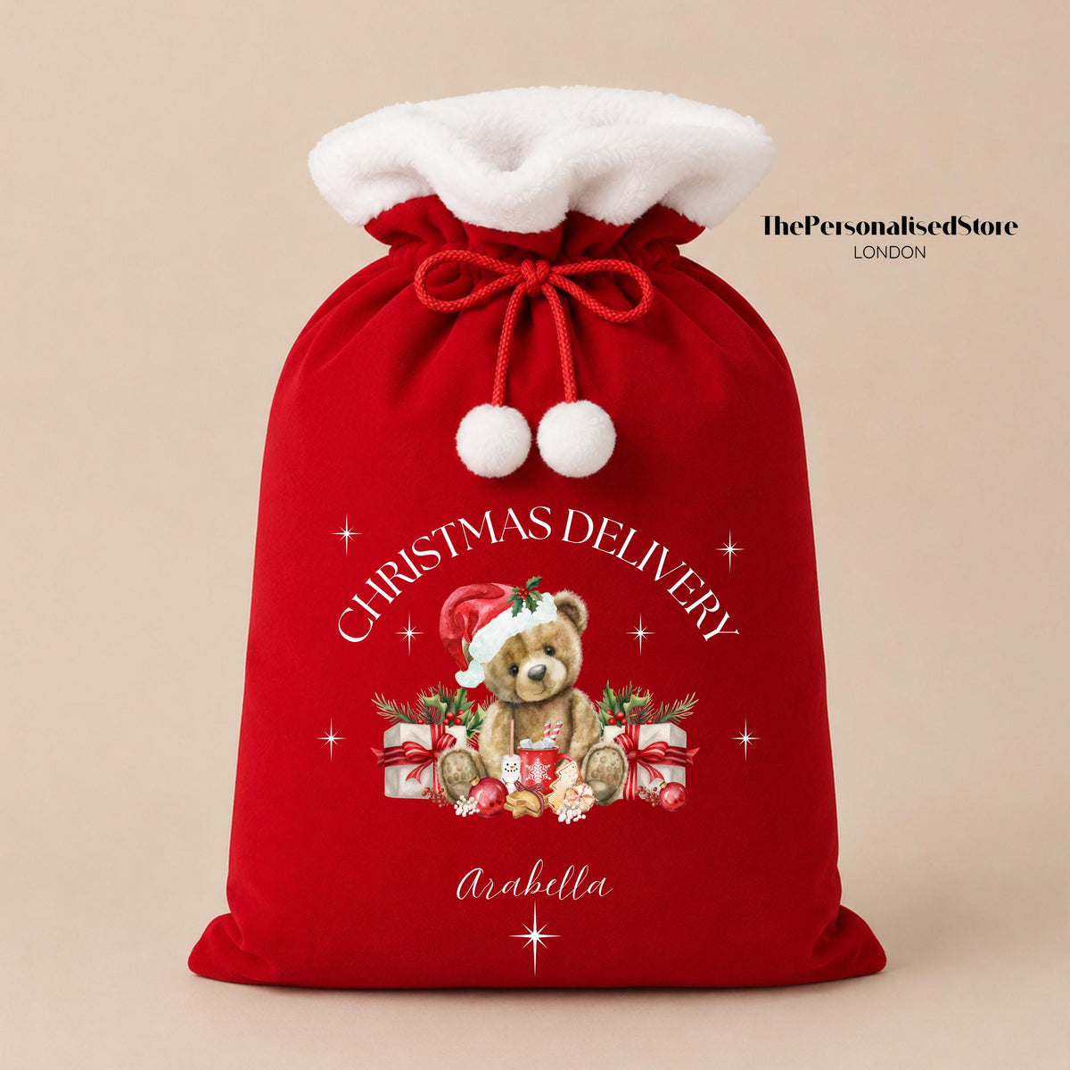 Personalised Large Red Christmas Sack