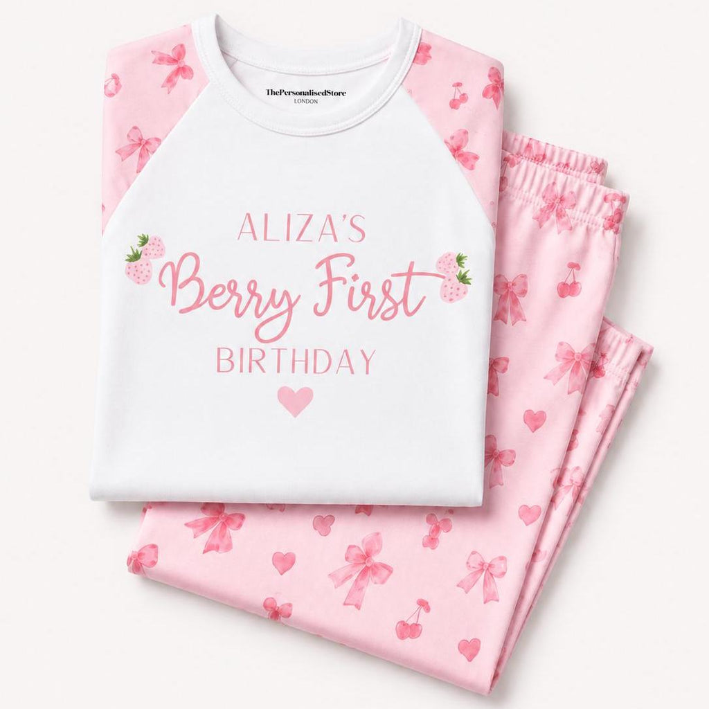 Personalised 'Berry First' Birthday Pyjamas