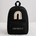 Personalised Kids Beige Rainbow Backpack