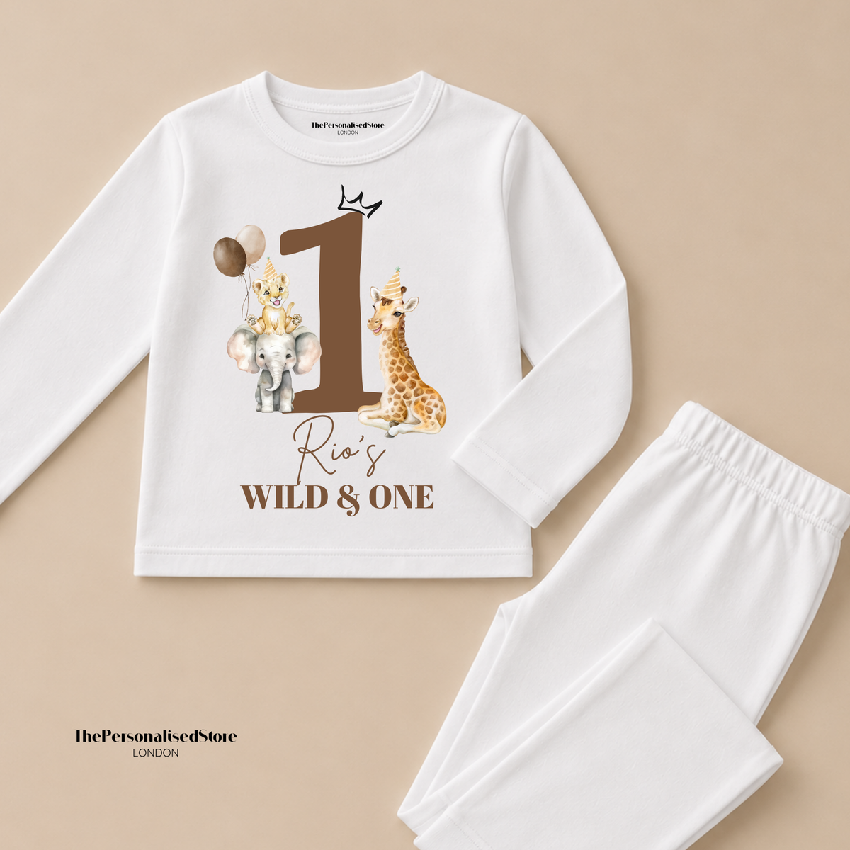 Personalized Safari Animals PJs