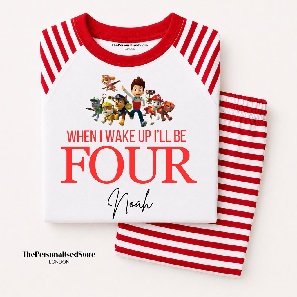 Red Paw Patrol Personalised Pyjamas