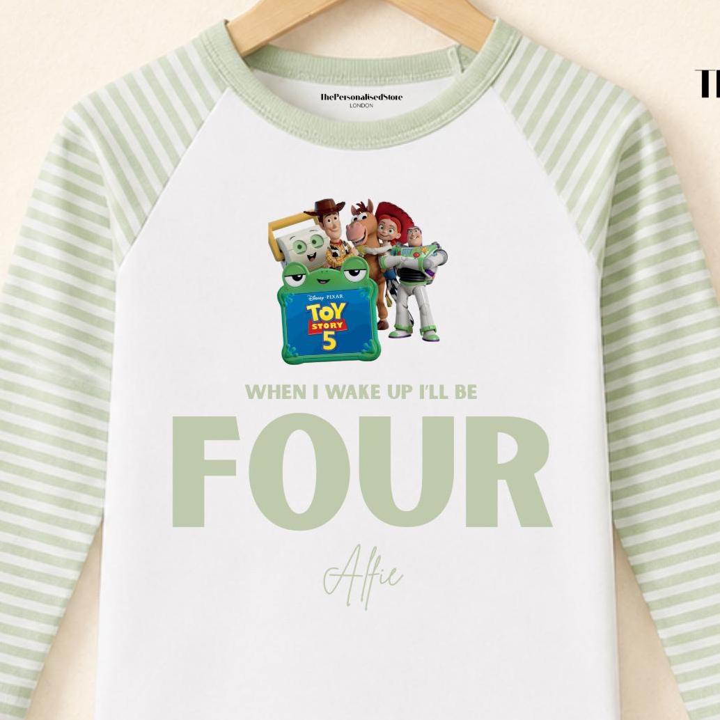 Sage Green Toy Story 5 Birthday Pyjamas