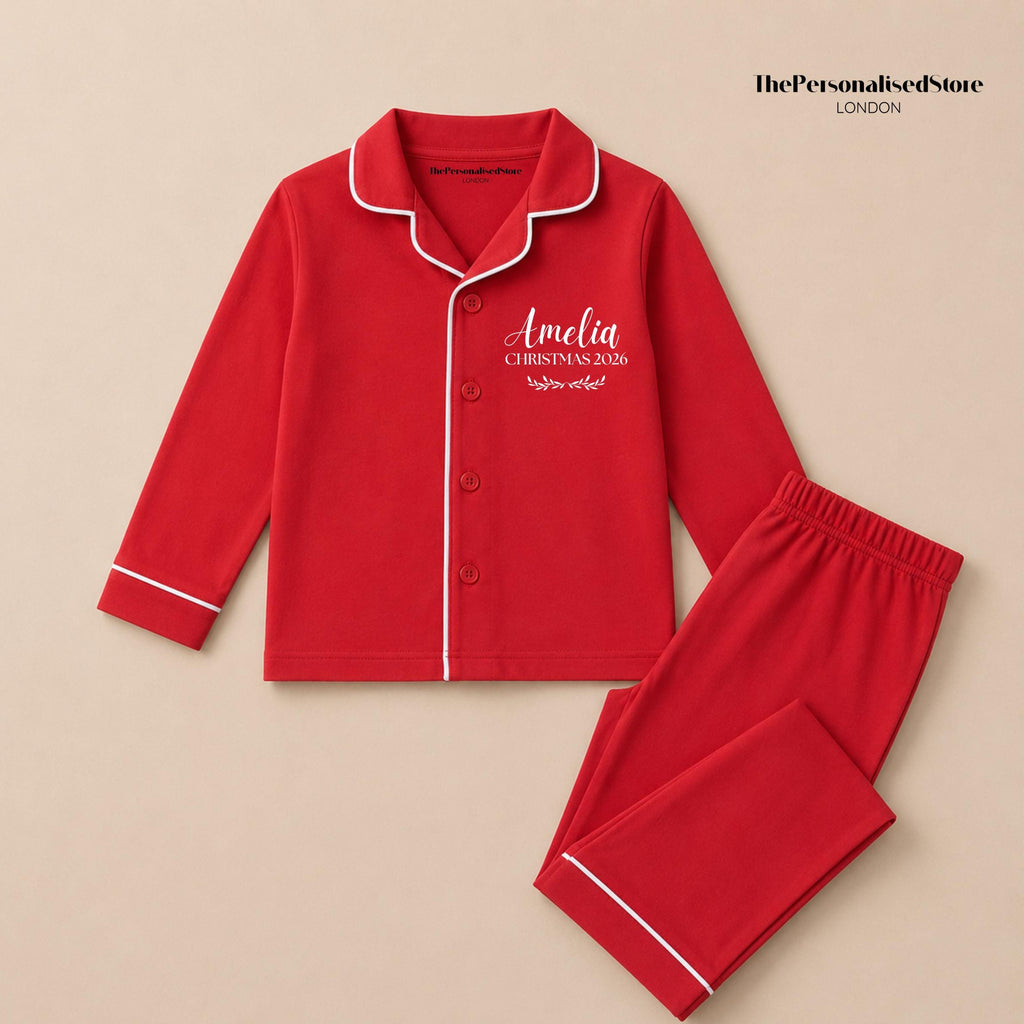 Red Christmas Eve Sleepsuit