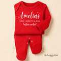 Red Christmas Eve Sleepsuit