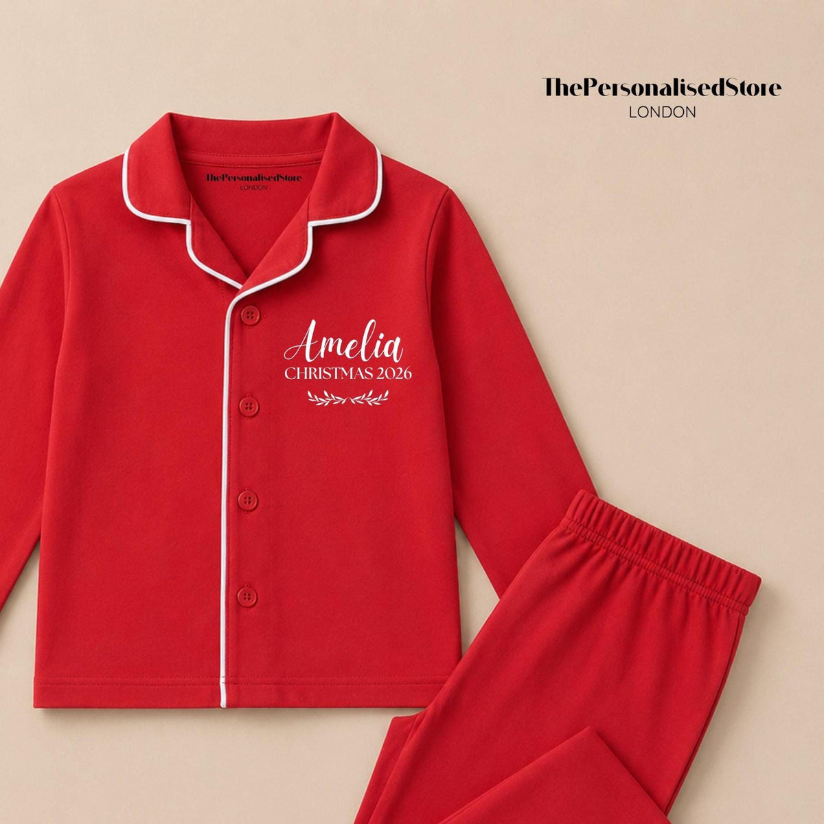 Red Christmas Eve Sleepsuit