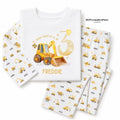 Personalised Little Digger Birthday Pyjamas