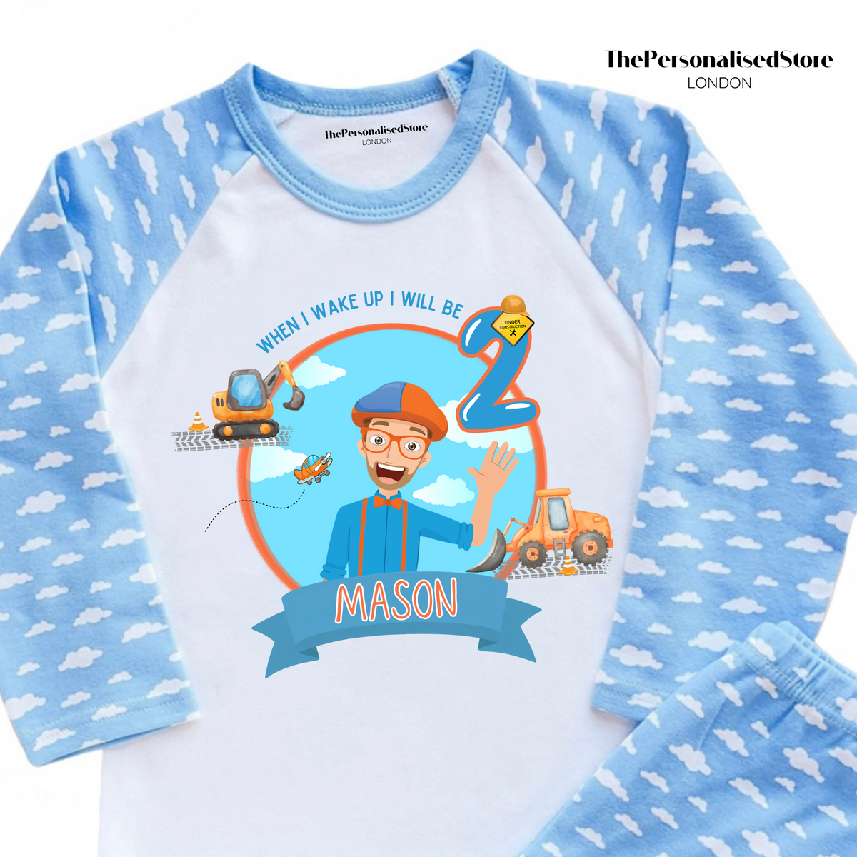 Personalised Blippi and Friends Birthday Pyjamas