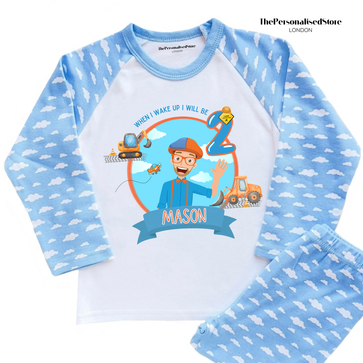 Personalised Blippi and Friends Birthday Pyjamas